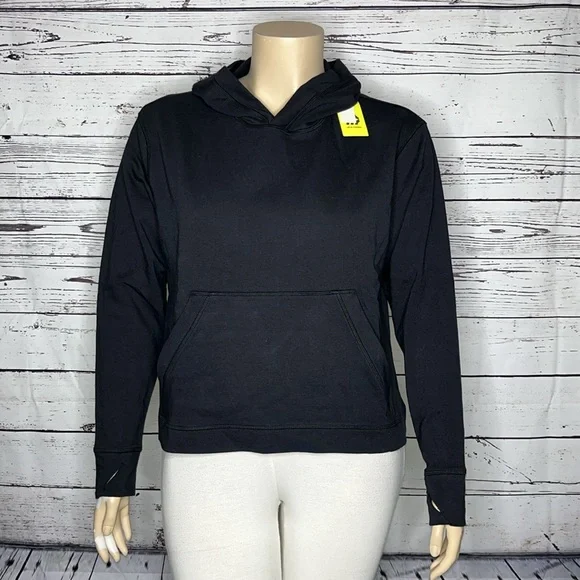 All in Motion NWT Size XXL Black French Terry Hoodie w/ Thumbholes - Picture 2 of 5